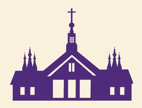 Church Silhouette Graphics art vector