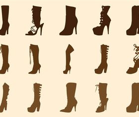 Heel Boots Graphics design vector