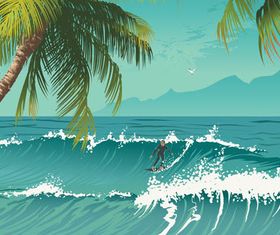 Summer Beach Backgrounds 14 vector