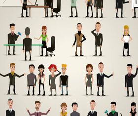 Various Business People 2 vector graphics