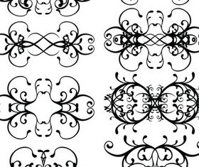 Ornate Swirl Elements 7 vector set