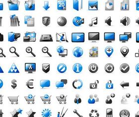 Color Various Icons Mix vectors graphics