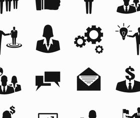Business People Icons 10 vector