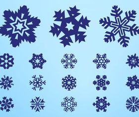 Snowflake Icons Set vector