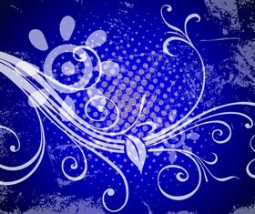 Grunge Flowers vector graphics