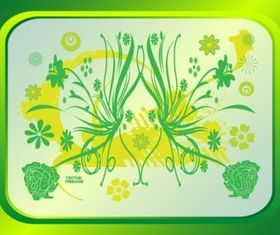 Cute Flowers Drawing design vector