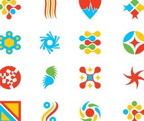 Colorful Logo Templates set vector