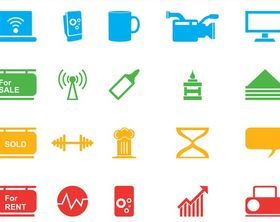 Icons Graphics Set vectors graphics
