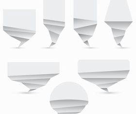 Different Paper Stickers art vector