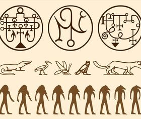 Egyptian Symbols Graphics vector