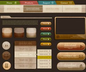 Wooden Elements vector