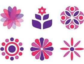 Floral Icon free design vector