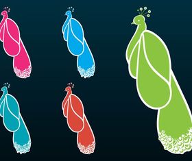 Peacocks Graphics vector