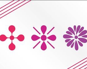 Floral Icons Graphics art vector
