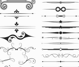 Ornament Borders Elements 6 vector