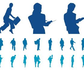 Businesspeople Silhouette art vector