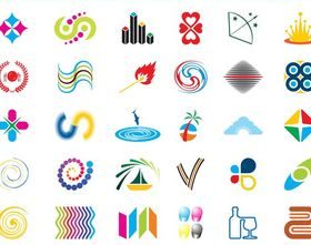 Colorful Logo Icons vector