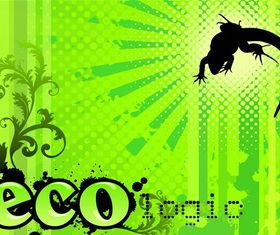 Ecology Background Design art set vector