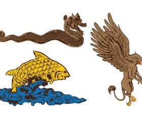 Mythological Animals Graphics art vector