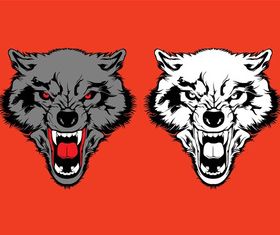Angry Wolves Graphics art vector