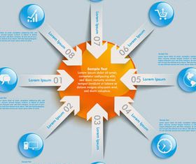 Backgrounds with Infographics 3 vector design