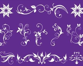 Floral Swirls free vector