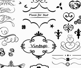 Vintage Design Elements 23 vectors material