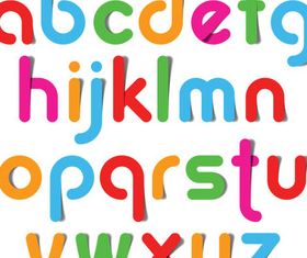 Creative Shiny Alphabets vectors