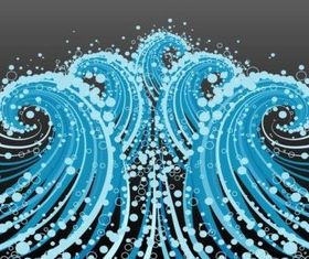 Ocean Waves background vector