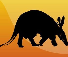 Aardvark Silhouette vector