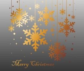 Snowflakes Christmas Card vector