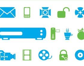 Tech Symbols And Icons art vector