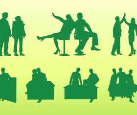 Business people Silhouettes art vector design