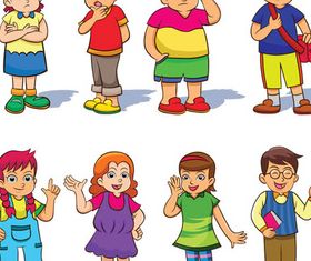 Children Emotions free vector