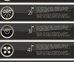 Step Black Elements vector design