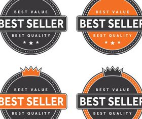 Black Retro Sale Labels art vector