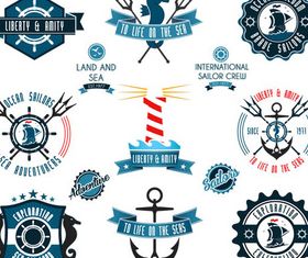 Marine Labels free vector material