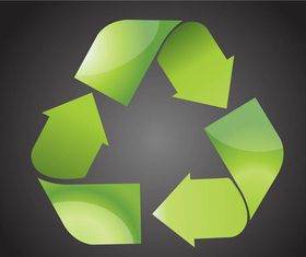 Shiny Recycling Symbol vector