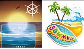 Summer Beach Backgrounds 13 vector graphics