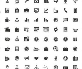 Black Different Icons vectors