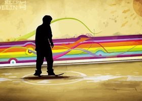 Skater Background Template art vector