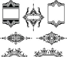 Stylish Vintage Frames 16 vector graphic