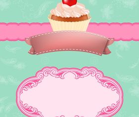 Cupcake Background Vector vector