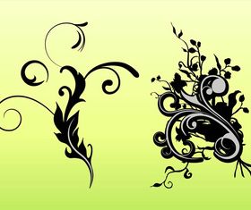 Floral Scrolls graphic vector