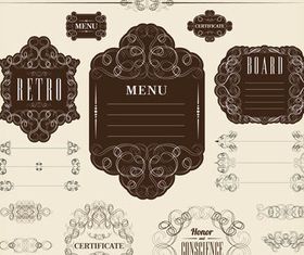 Vintage Menu Elements 17 vector