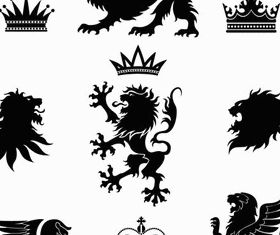 Stylish Heraldic Signs 5 vector