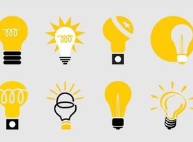 Lightbulbs Icon free design vector