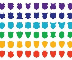 Colorful Shields art vector