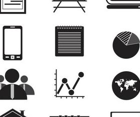 Silhouette Financial Icons 3 vector