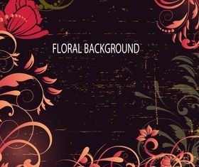 Wooden Floral Background vectors graphic
